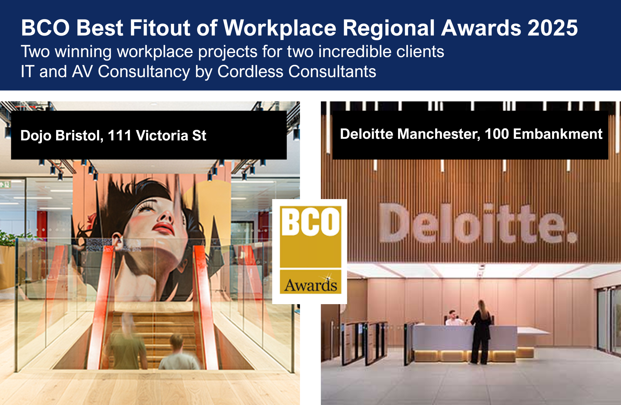 Two Cordless Projects Win “Best Fitout of Workplace” at BCO 2025 ...